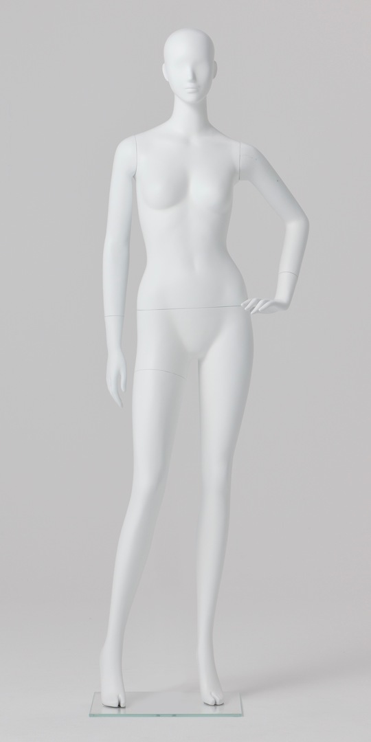 ナチュラルカラー マネキン マネキン トルソー 9号 ツノヘッド 可動腕 芯地 スチール円形